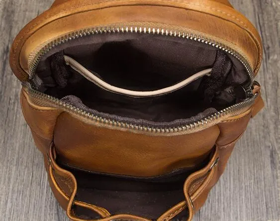 Womens Leather Sling Backpack Purse Chest Pack For Women