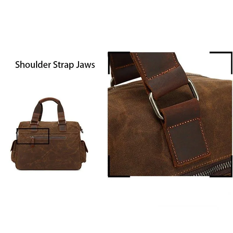Woosir Canvas Laptop Messenger Bag Mens Satchel