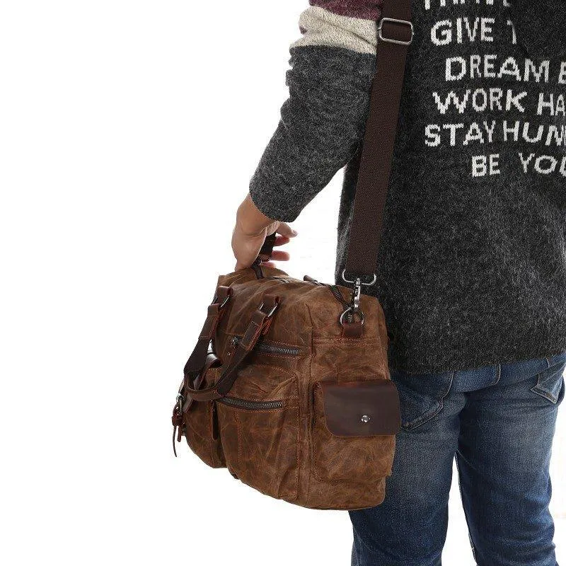 Woosir Canvas Laptop Messenger Bag Mens Satchel