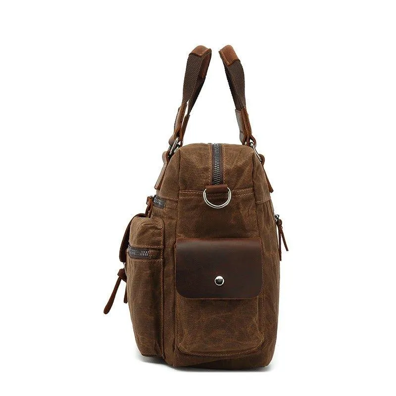 Woosir Canvas Laptop Messenger Bag Mens Satchel
