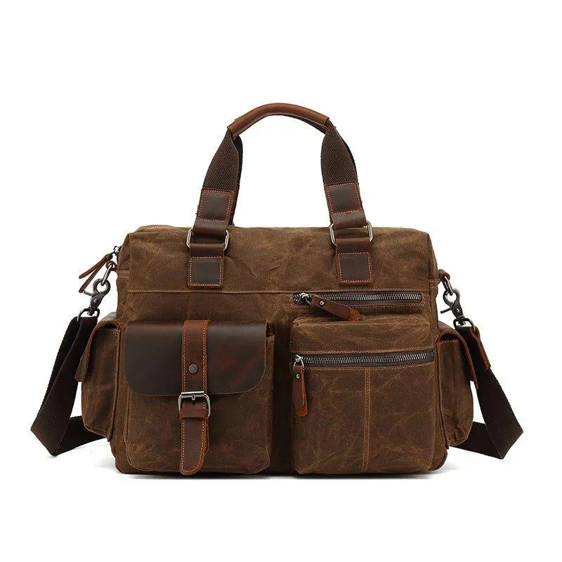 Woosir Canvas Laptop Messenger Bag Mens Satchel