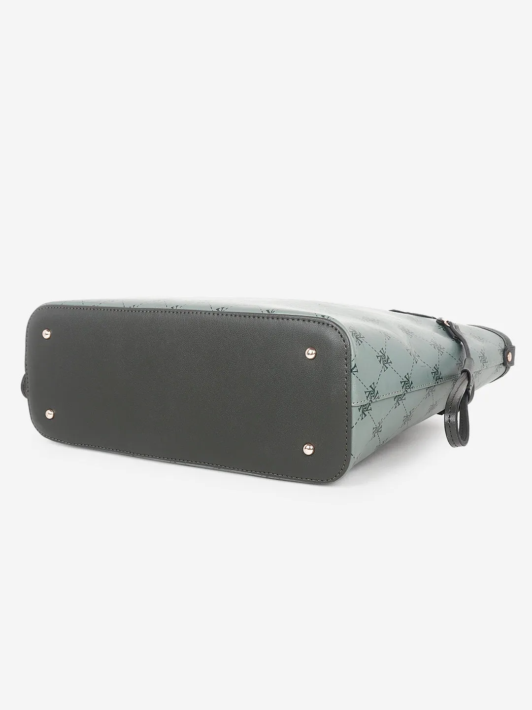 Yelloe Iconic Printed Tote Bag Green