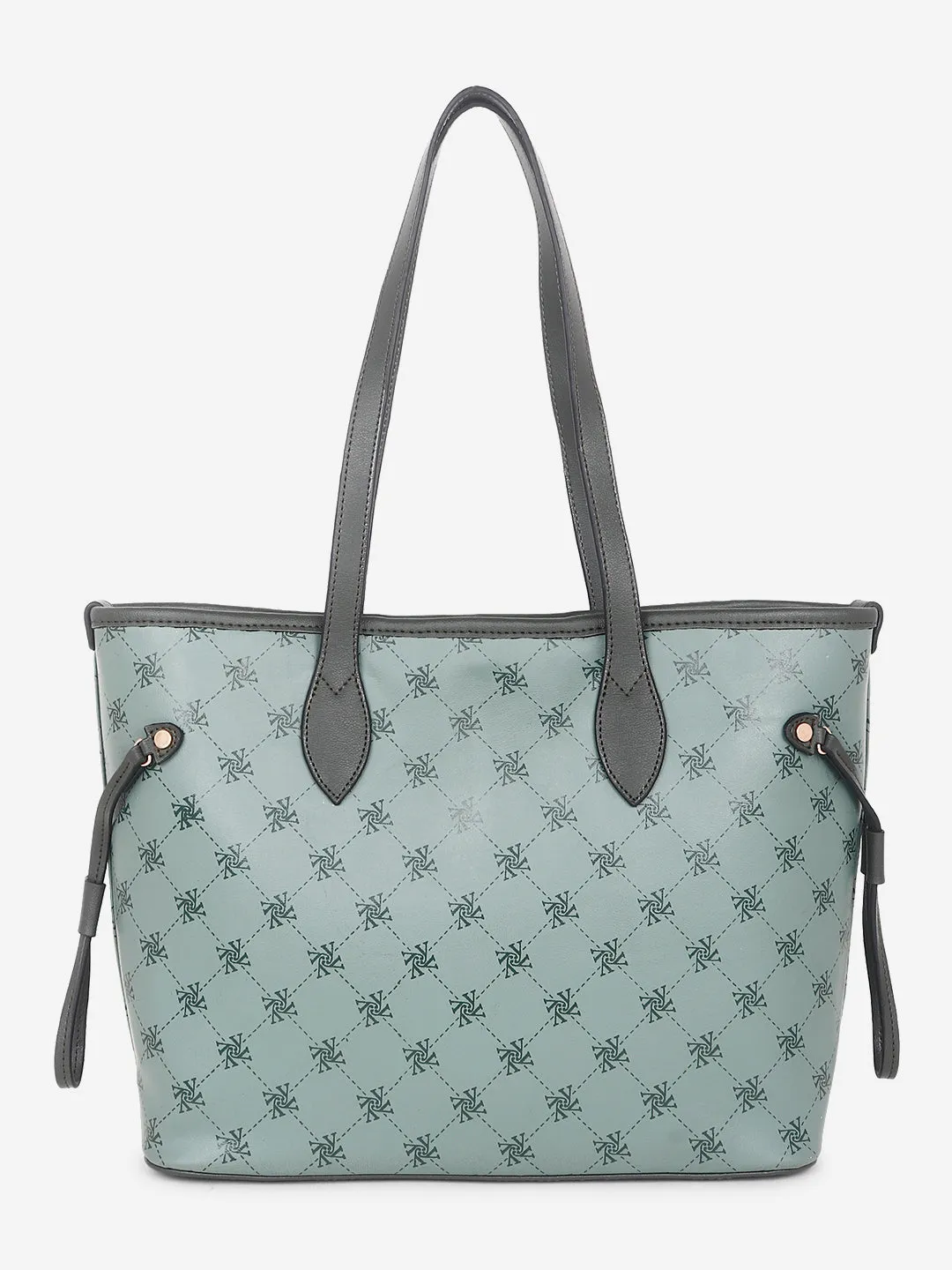 Yelloe Iconic Printed Tote Bag Green